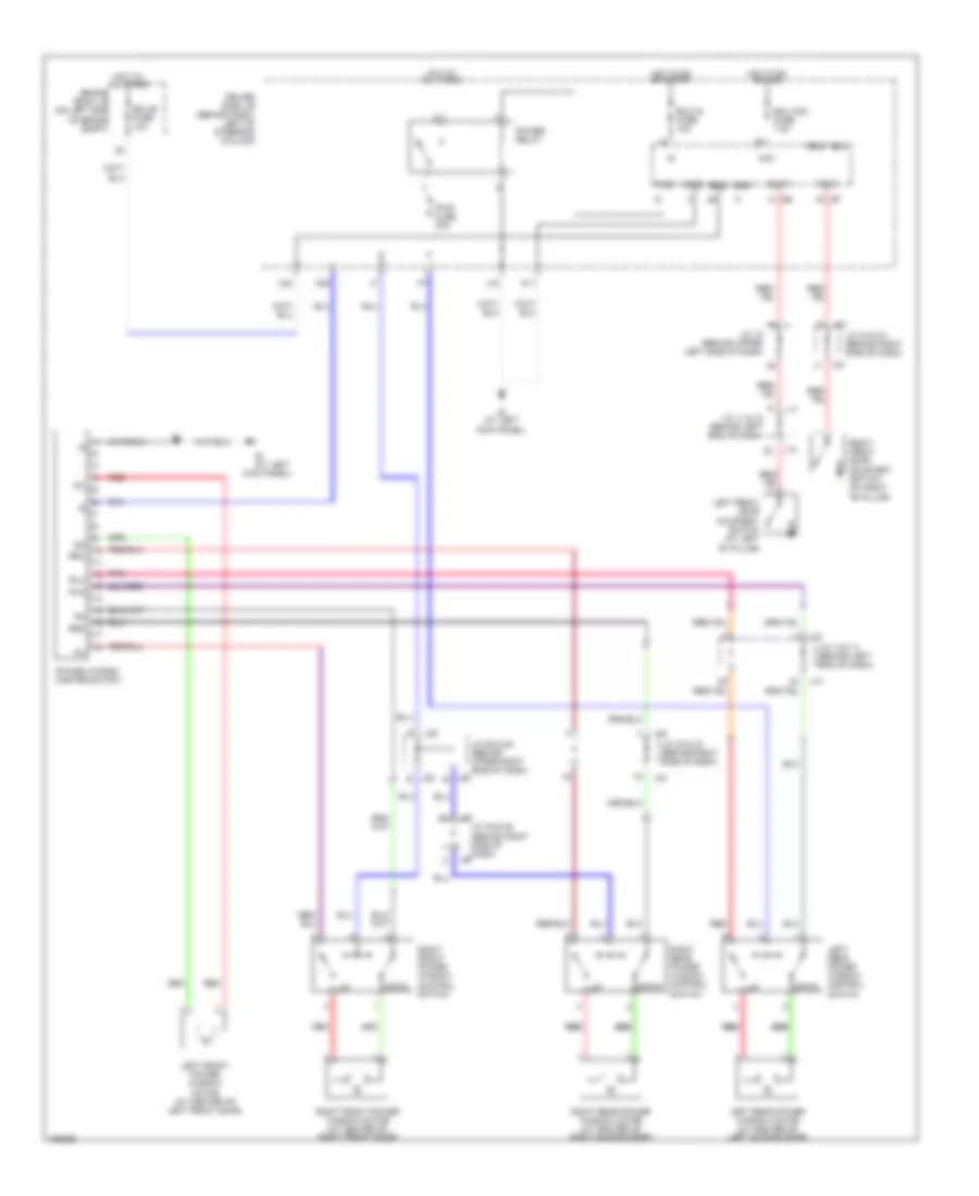 Электросхема стеклоподъемников, без Защита Пробки для Toyota Sienna XLE 2004
