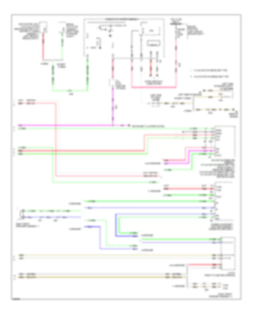 Электросхема системы Telematics (2 из 2) для Toyota Avalon Hybrid XLE 2014