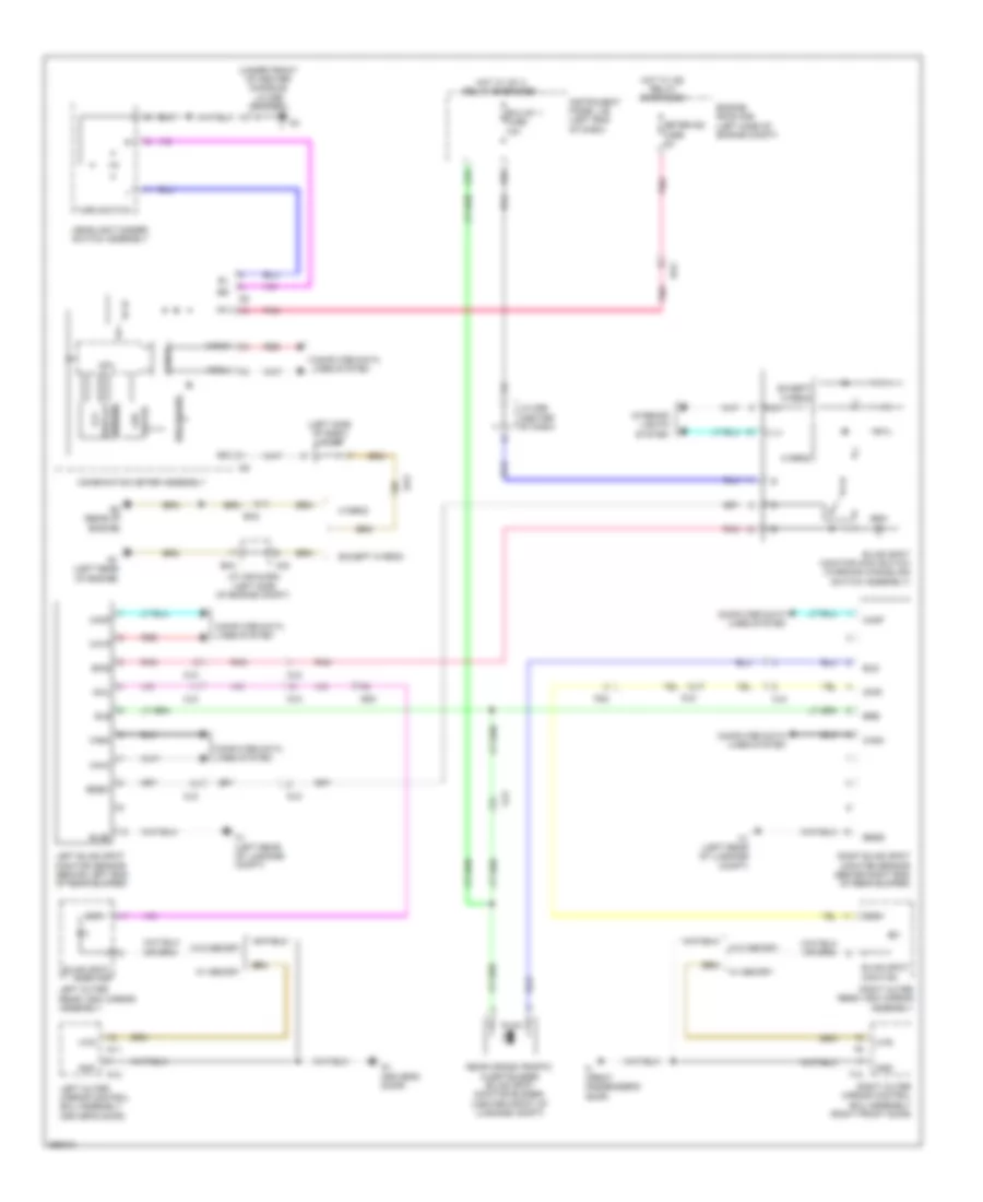 Электросхема системы слепых зон для Toyota Avalon XLE 2014