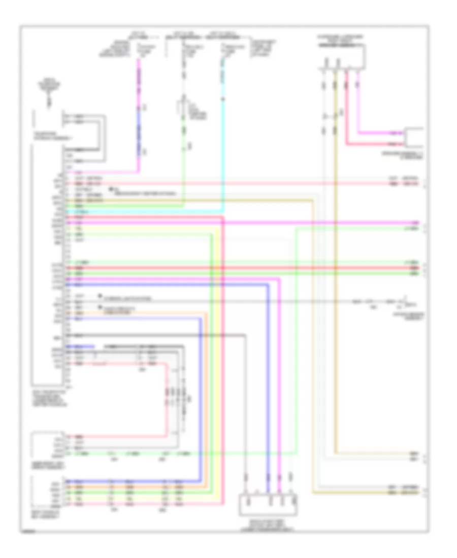 Электросхема системы Telematics (1 из 2) для Toyota Avalon XLE 2014
