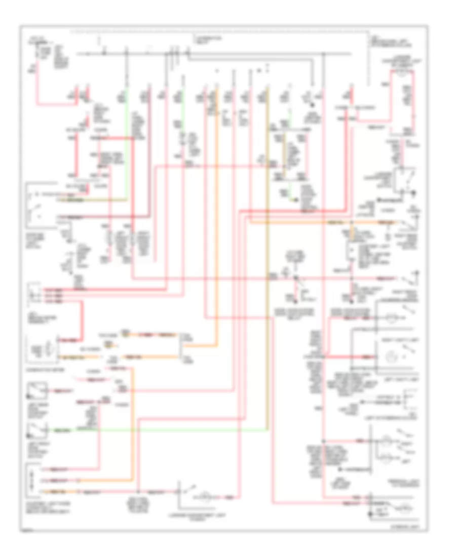 Электросхема подсветки, С Освещенный Вход для Toyota Camry LE 1996