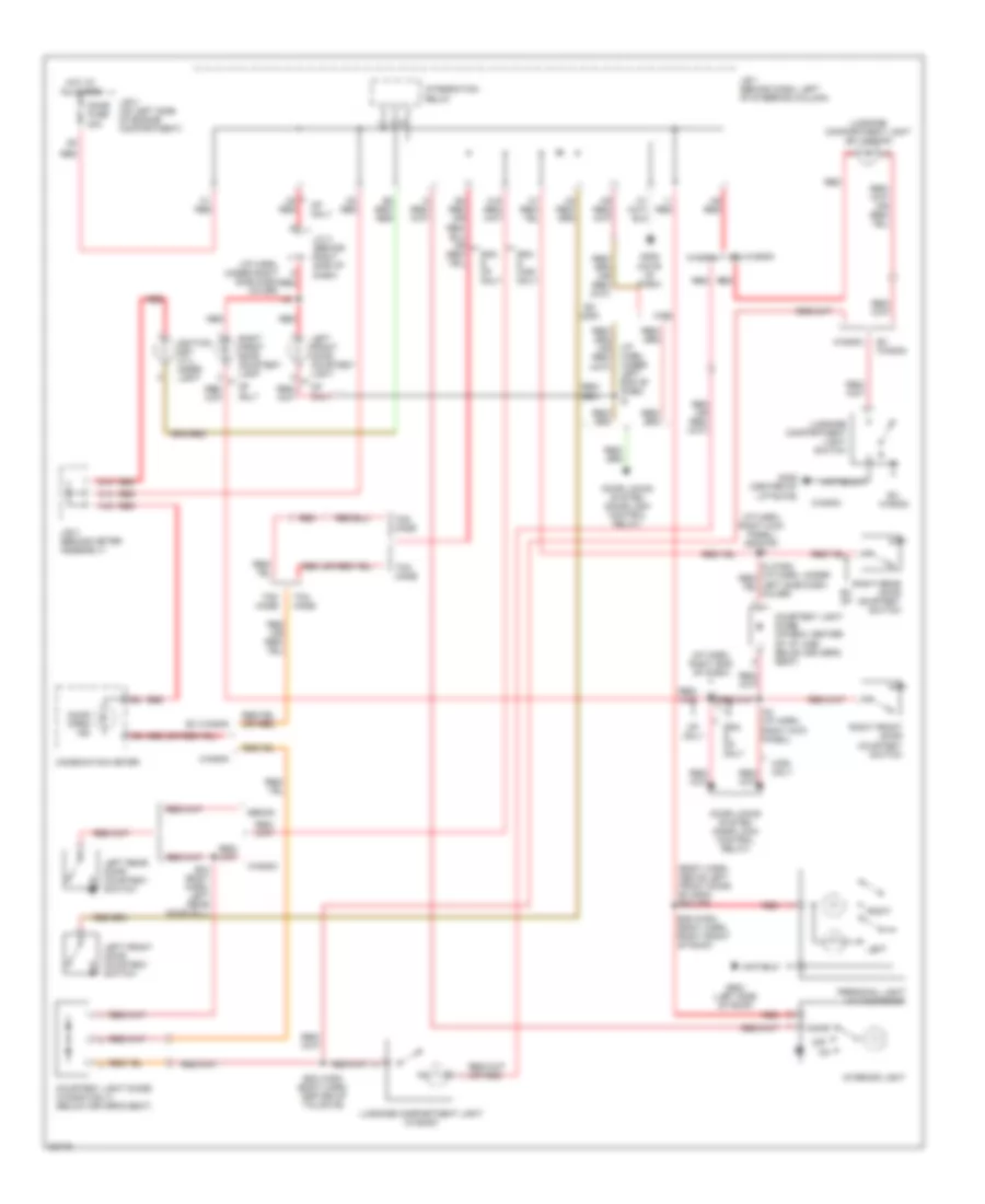Электросхема подсветки, без Освещенный Вход для Toyota Camry LE 1996