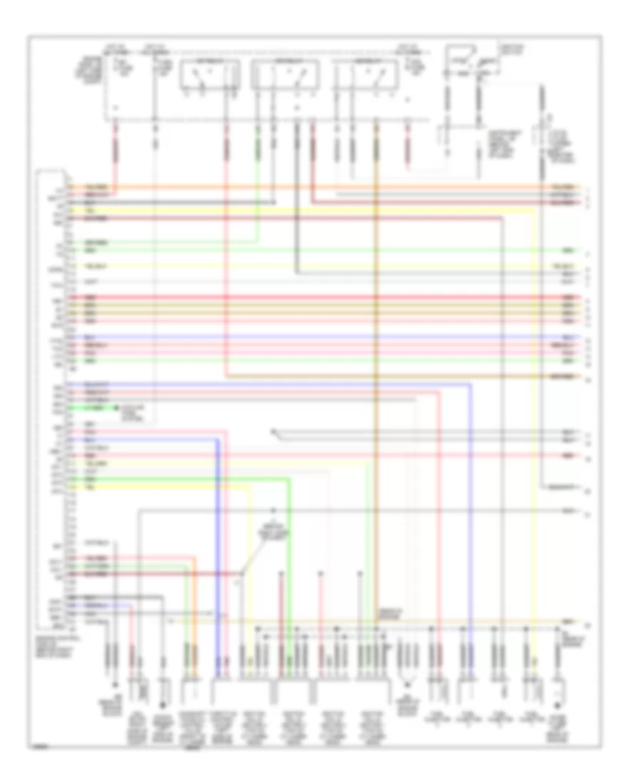 1.5L, Электросхема системы управления двигателя (1 из 3) для Toyota Prius 2003