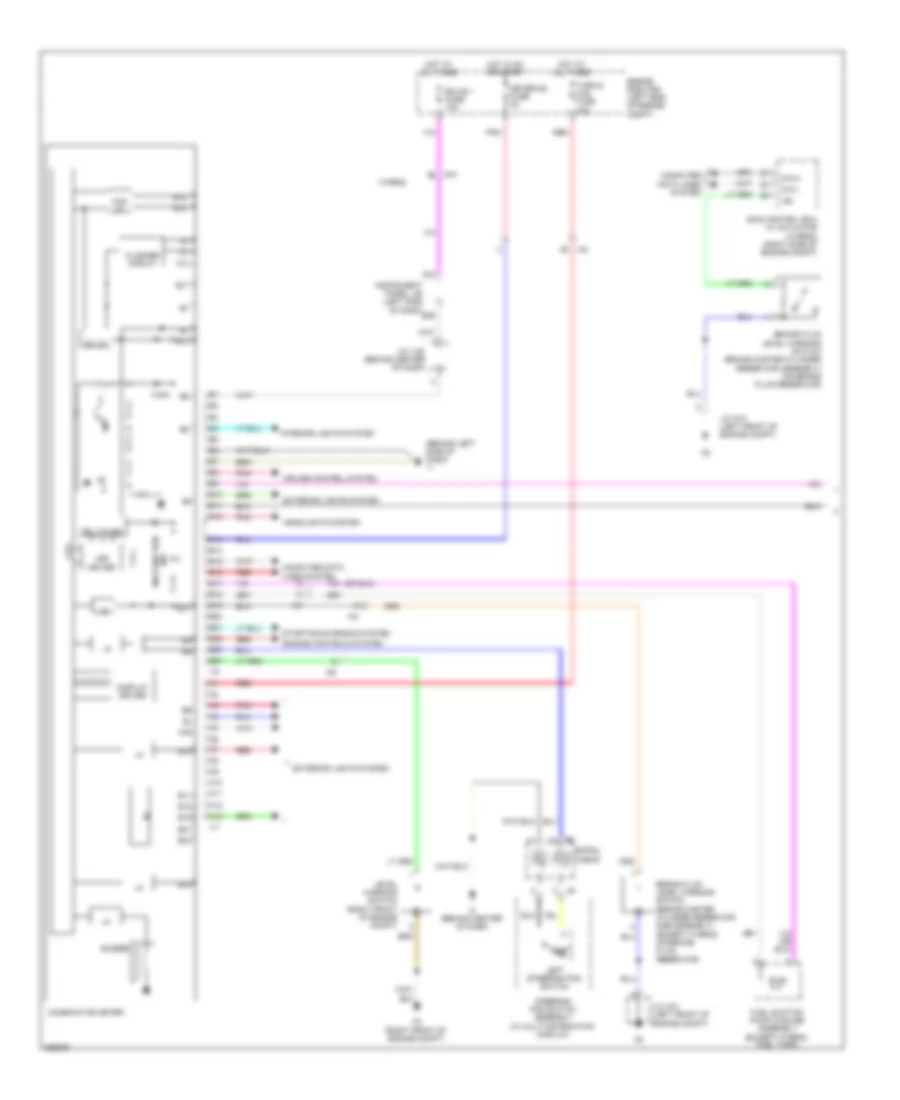 Электросхема панели приборов (1 из 2) для Toyota Camry LE 2014