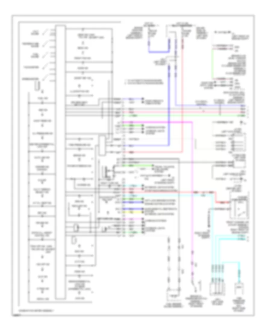 Электросхема панели приборов (1 из 2) для Toyota 4Runner Limited 2012