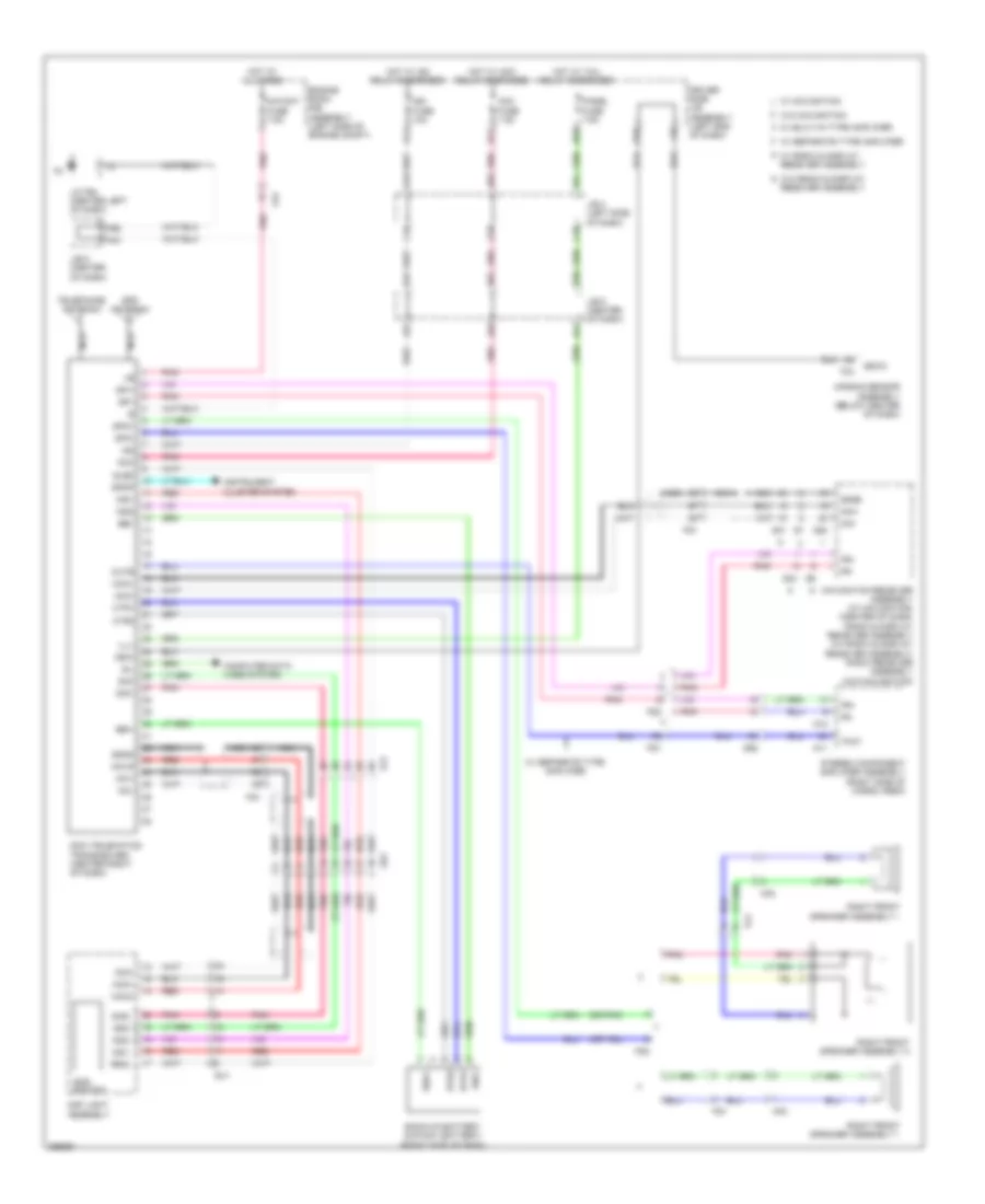 Электросхема системы Telematics для Toyota 4Runner Limited 2012
