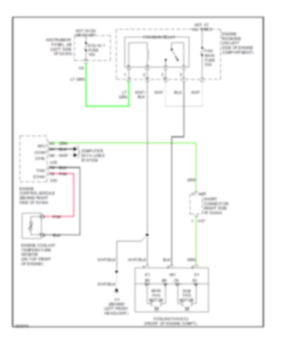 3.5L, Электросхема системы охлаждения, кроме гибрида для Toyota Camry LE 2007