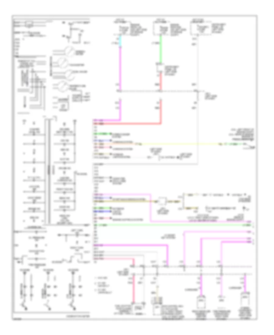 Электросхема панели приборов, кроме гибрида (1 из 2) для Toyota Camry LE 2007
