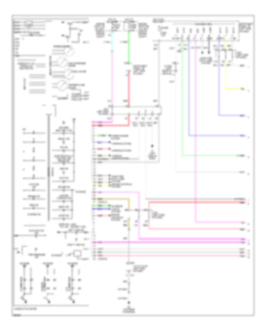 Электросхема панели приборов, гибрид (1 из 2) для Toyota Camry LE 2007