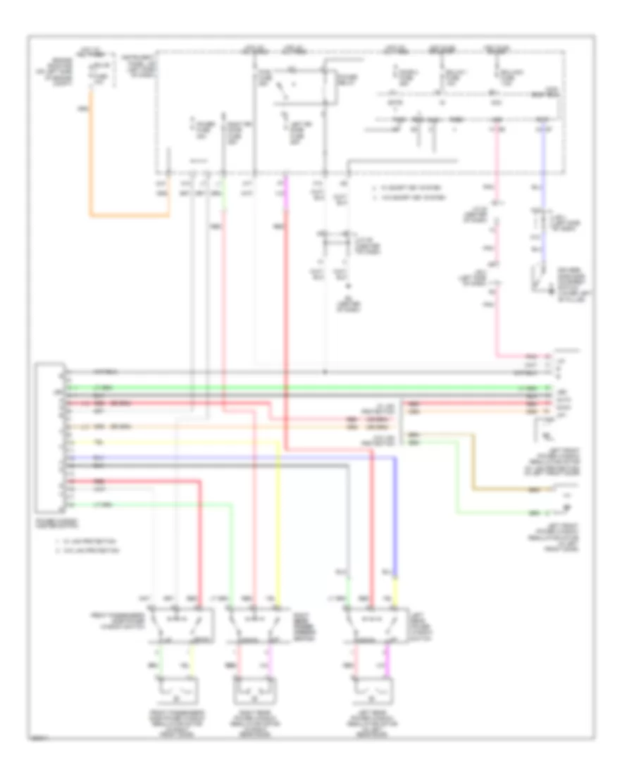 Электросхема стеклоподъемников, кроме гибрида для Toyota Camry LE 2007
