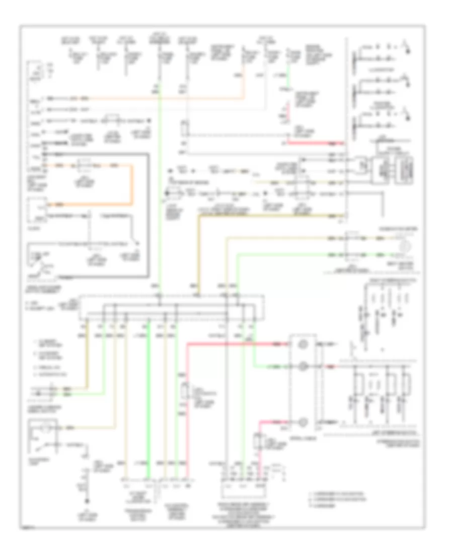Электросхема подсветки приборов, кроме гибрида для Toyota Camry SE 2007