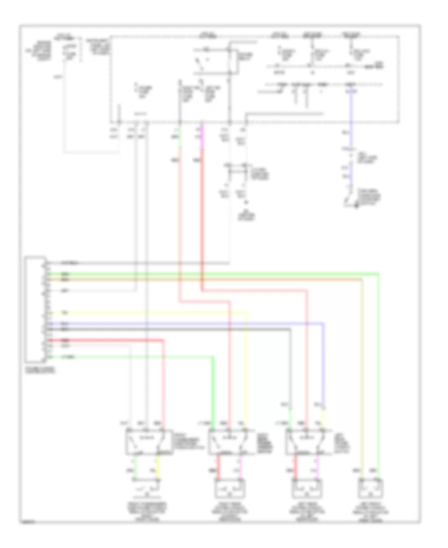 Электросхема стеклоподъемников, гибрид для Toyota Camry SE 2007