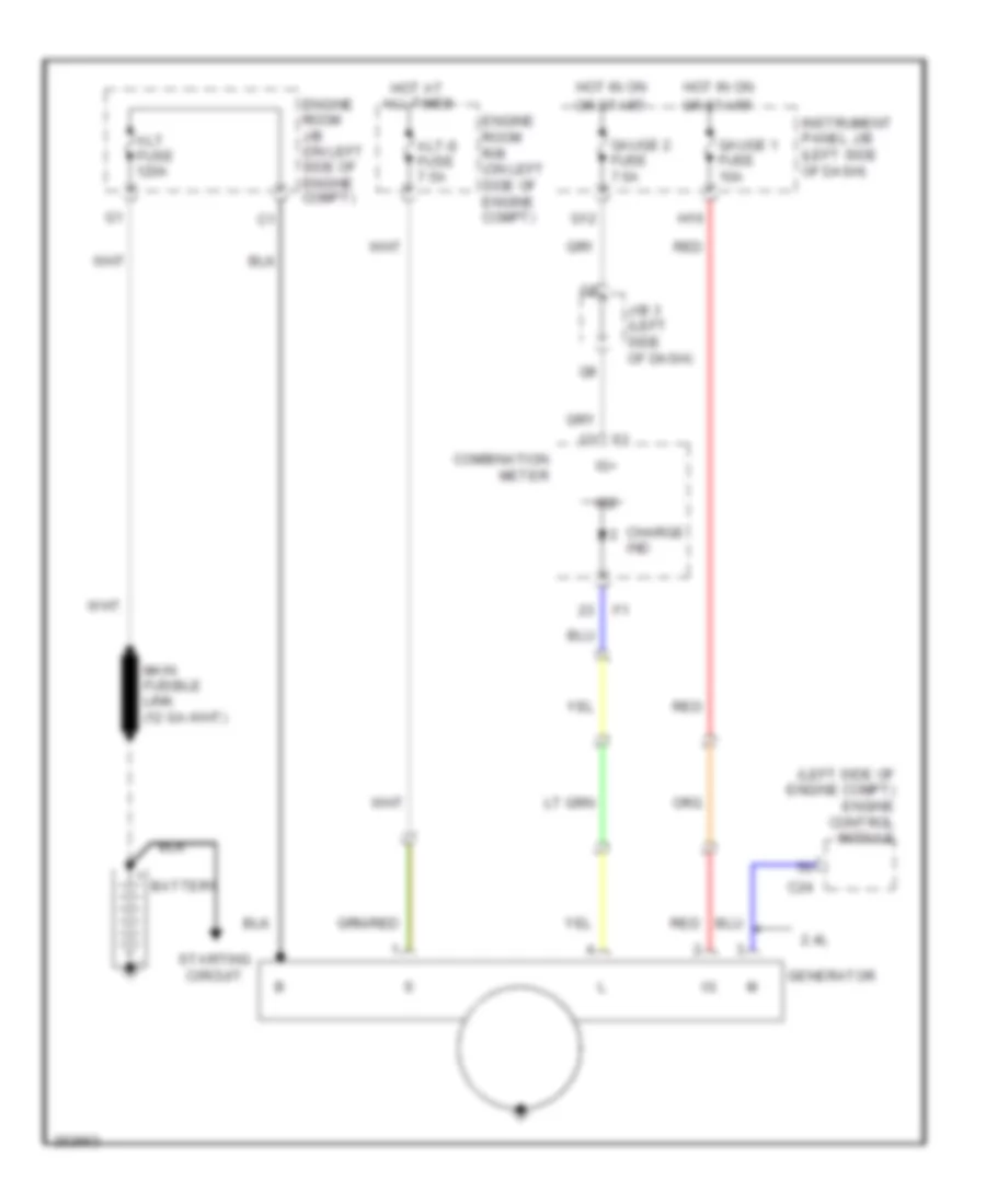 Электросхема Генератора, кроме гибрида для Toyota Camry SE 2007