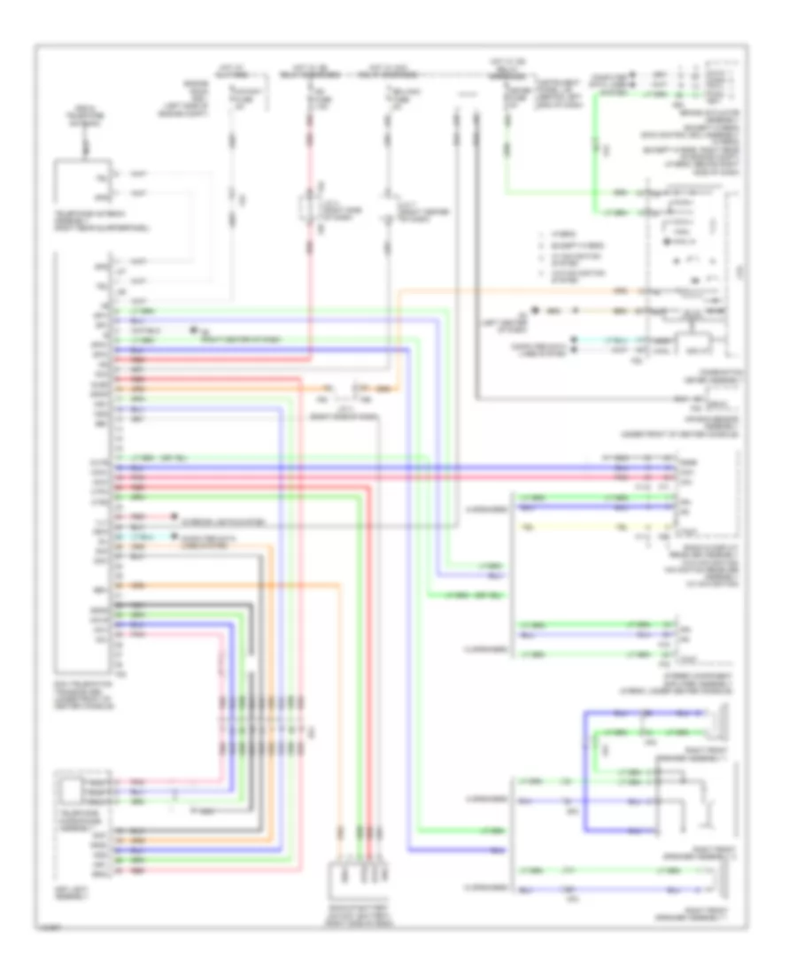 Электросхема системы Telematics для Toyota Highlander LE 2014