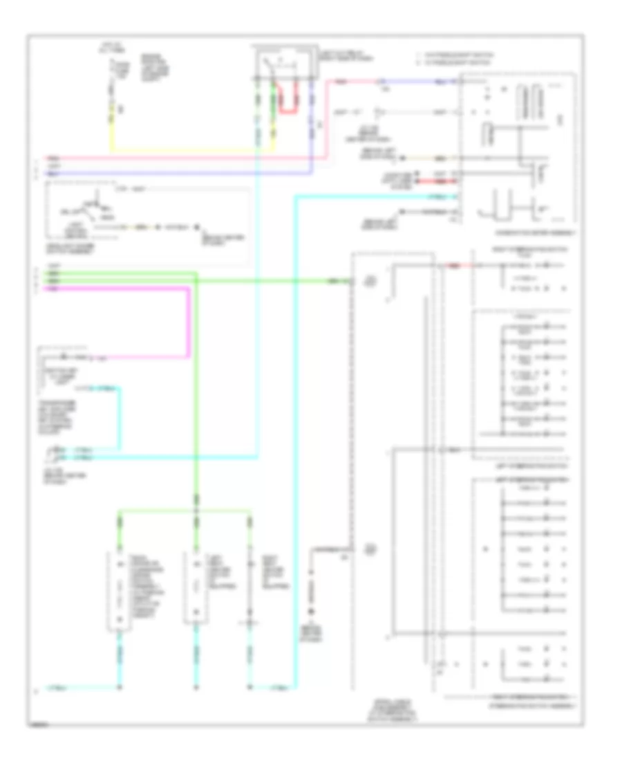 Электросхема подсветки приборов, кроме гибрида (2 из 2) для Toyota Camry Hybrid XLE 2012