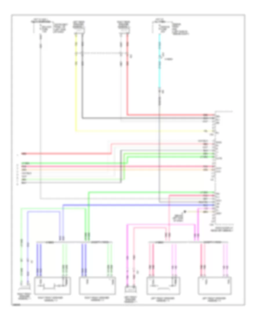 Электросхема навигации GPS, с 6 спикерами (4 из 4) для Toyota Camry Hybrid XLE 2012