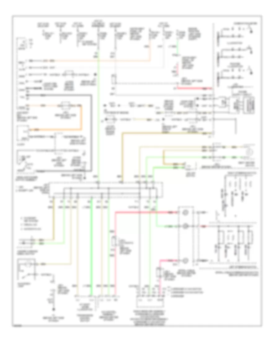 Электросхема подсветки приборов, кроме гибрида для Toyota Camry Hybrid 2010