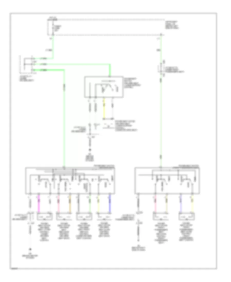 Электросхема привода сидений для Toyota Camry Hybrid 2010