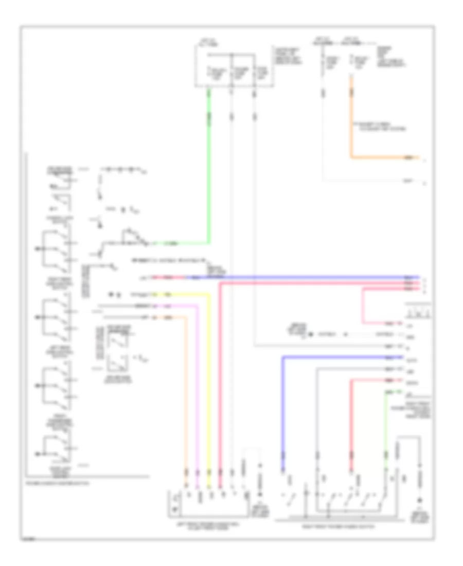 Электросхема стеклоподъемников (1 из 2) для Toyota Camry Hybrid 2010