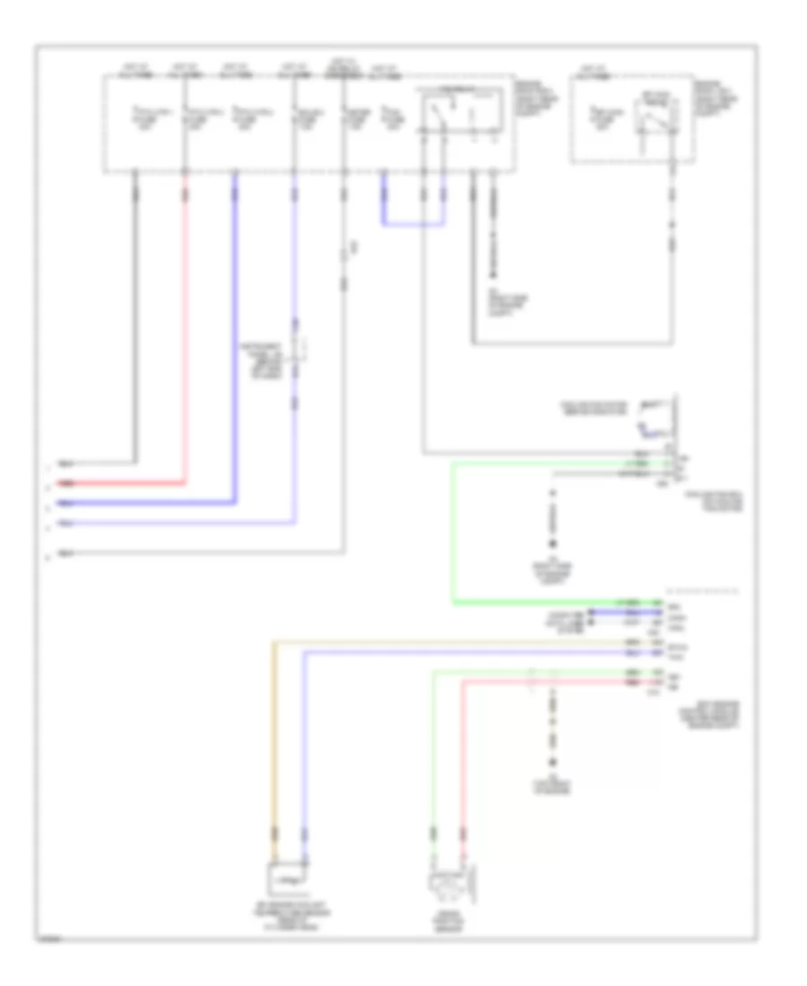 Электросхема системы охлаждения (2 из 2) для Toyota Prius C 2014
