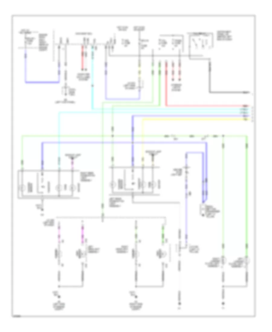 Электросхема внешнего освещения (1 из 2) для Toyota Prius C 2014