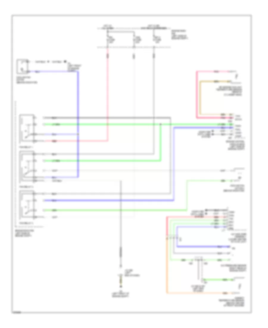 Электросхема системы охлаждения для Toyota Prius V 2014