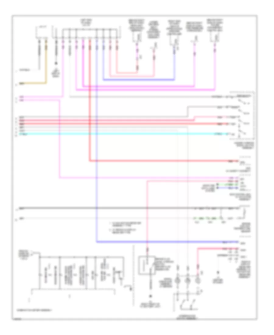 Электросхема панели приборов (3 из 3) для Toyota Prius V 2014