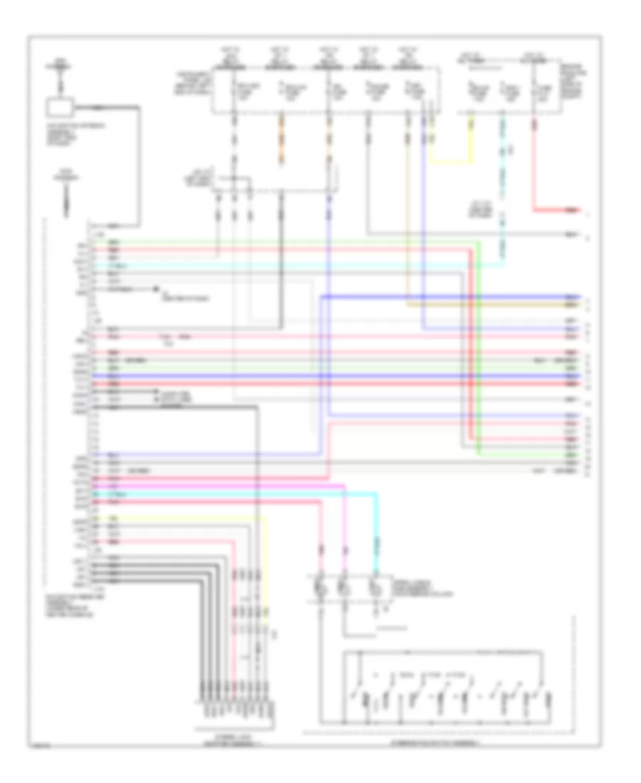 Navigation Wiring Diagram, without Radio & Display Receiver Type (1 из 4) для Toyota Prius V 2014