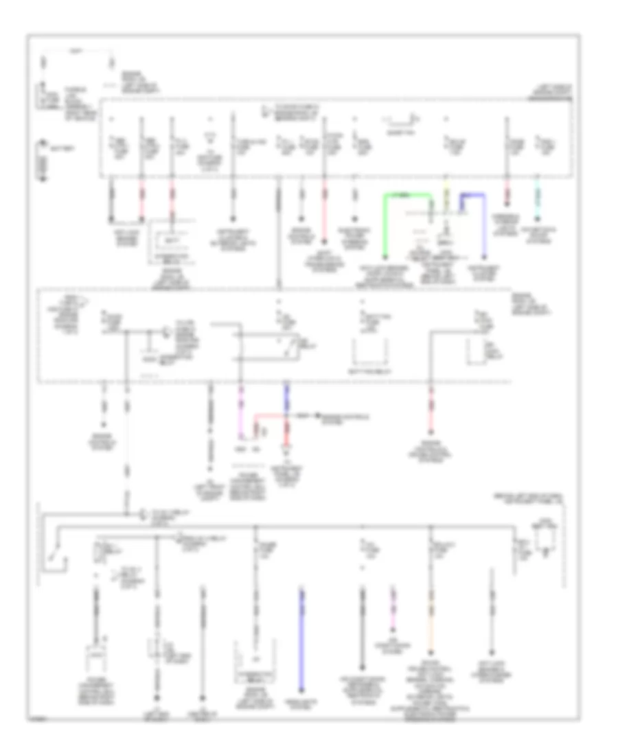 Электросхема блока предохранителей и реле (1 из 3) для Toyota Prius V 2014