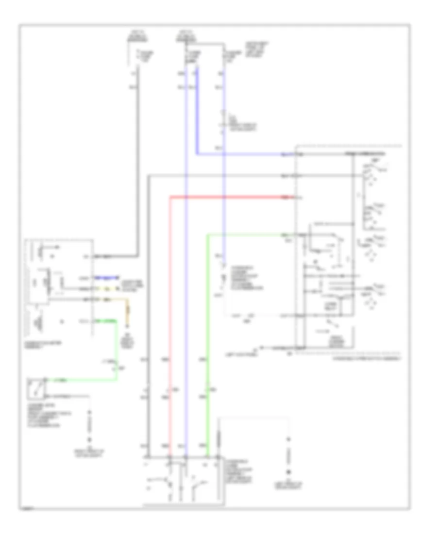 Front Wiper/Washer Wiring Diagram, EV для Toyota RAV4 EV 2014