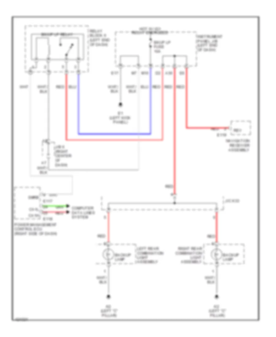 Backup Lamps Wiring Diagram, EV для Toyota RAV4 LE 2014