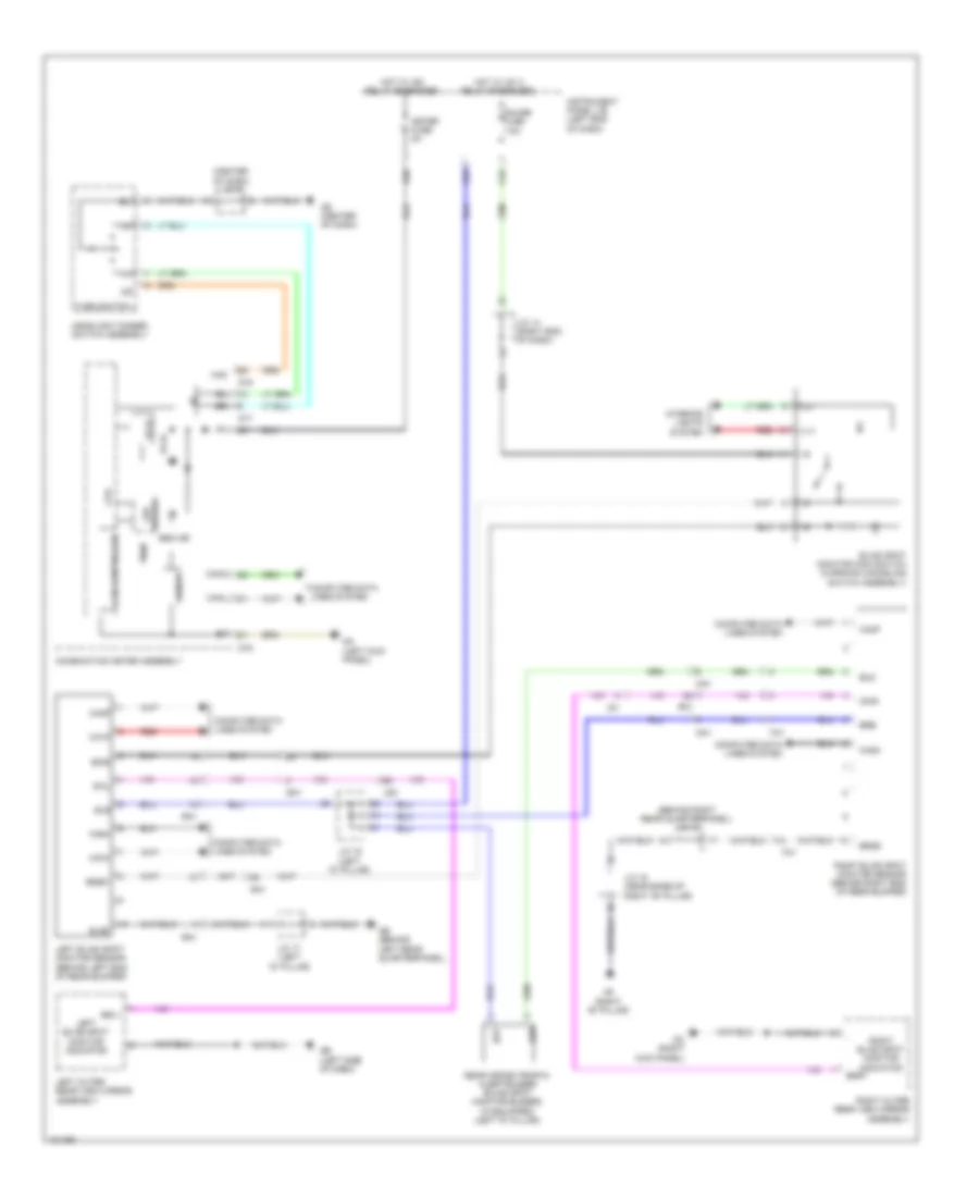 Электросхема системы слепых зон для Toyota RAV4 LE 2014