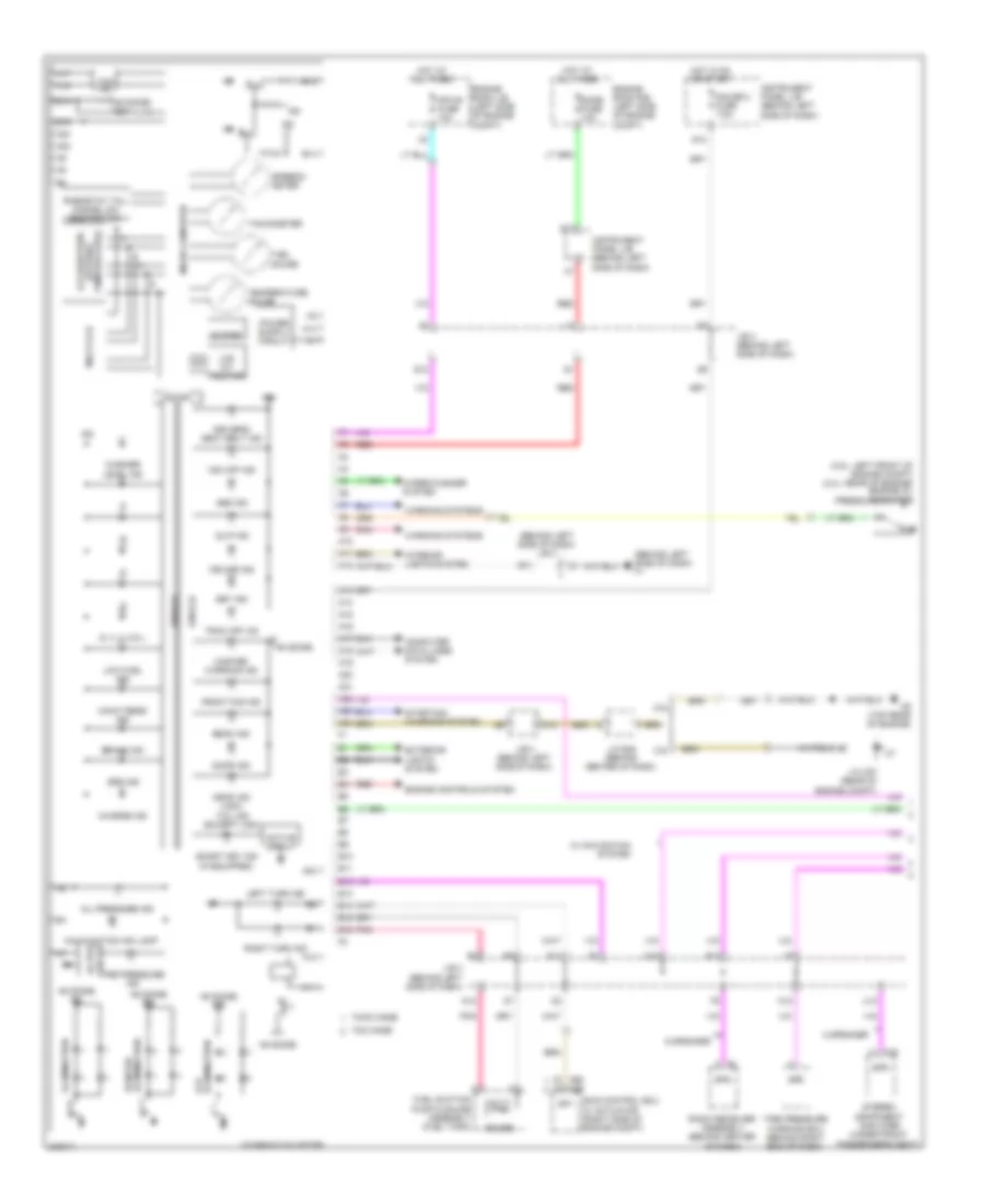 Электросхема панели приборов, кроме гибрида (1 из 2) для Toyota Camry XLE 2010