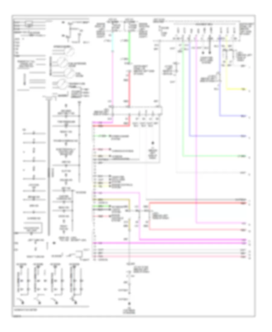 Электросхема панели приборов, гибрид (1 из 2) для Toyota Camry XLE 2010