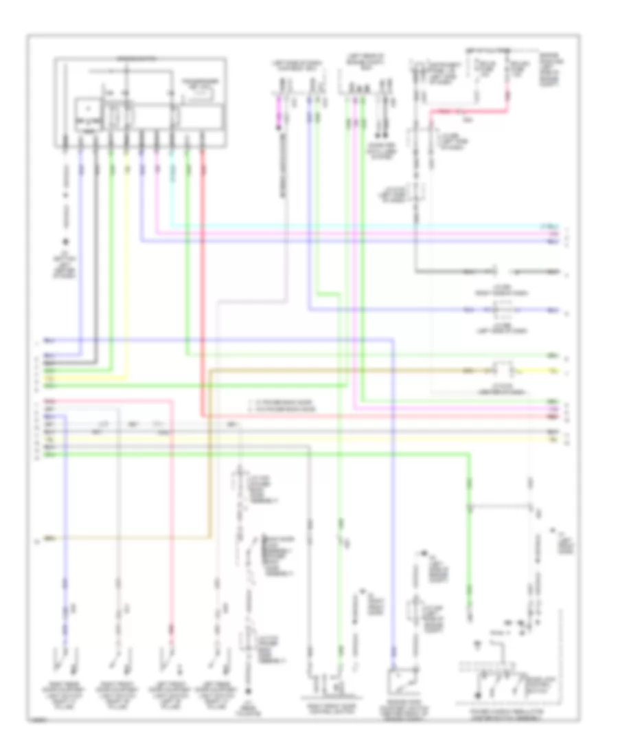Электросхема центрального замка, С Система безключевого доступа (3 из 4) для Toyota Sienna 2014