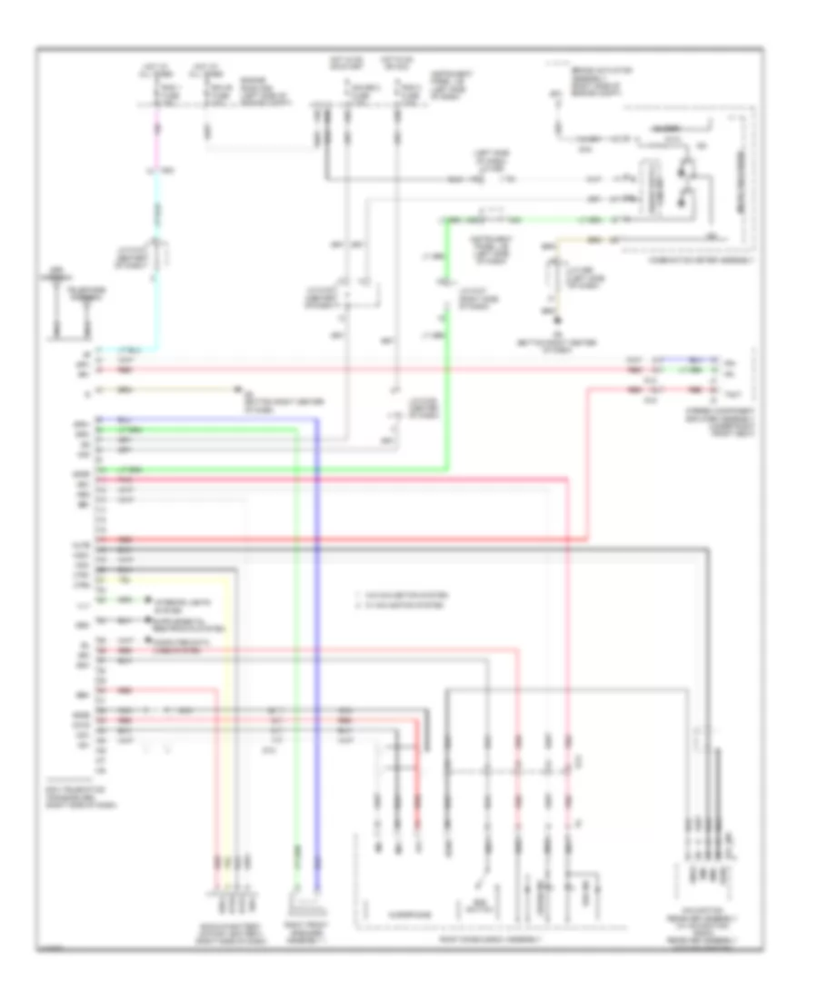 Электросхема системы Telematics для Toyota Sienna LE 2014