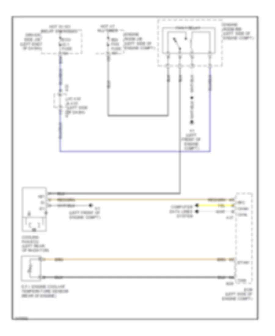 1.8L, Электросхема системы охлаждения для Toyota Matrix 2012