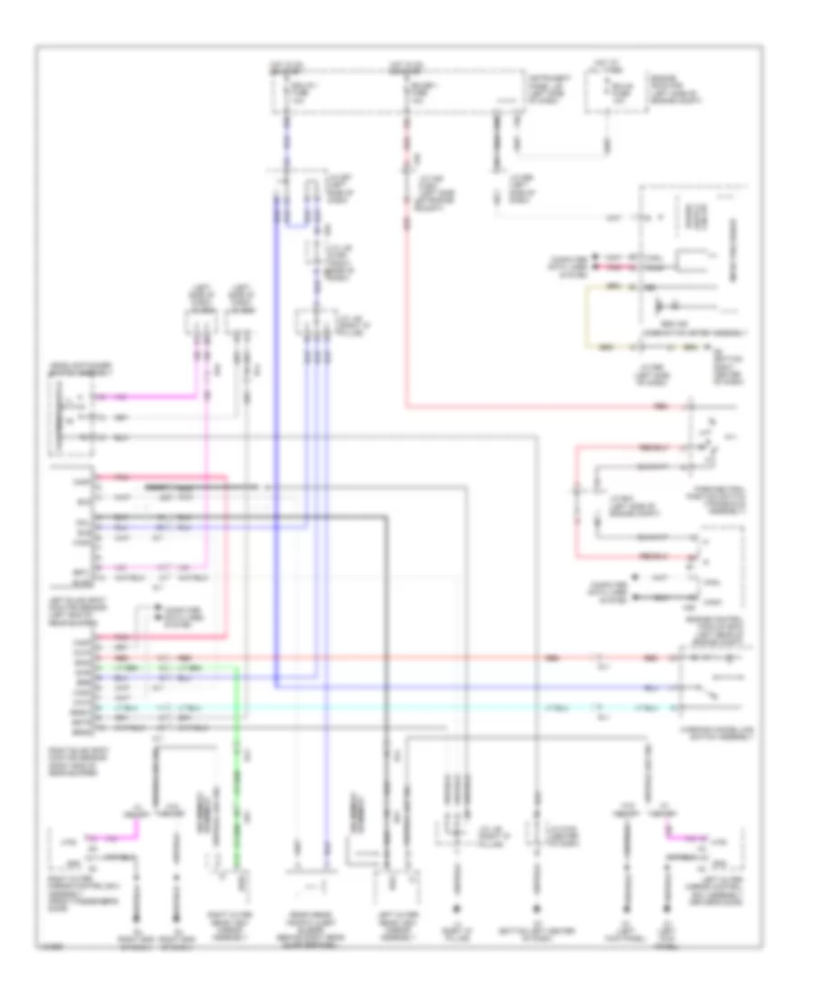 Электросхема системы слепых зон для Toyota Sienna Limited 2014