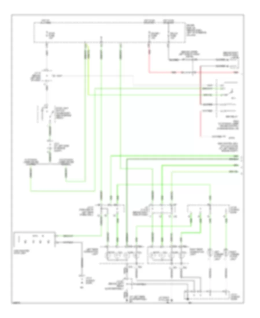 Электросхема внешнего освещения (1 из 2) для Toyota Sienna XLE Limited 2006