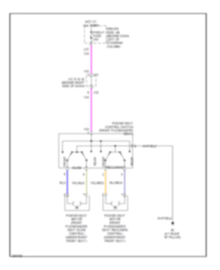 Электросхема привода пассажирского сиденья для Toyota Sienna XLE Limited 2006