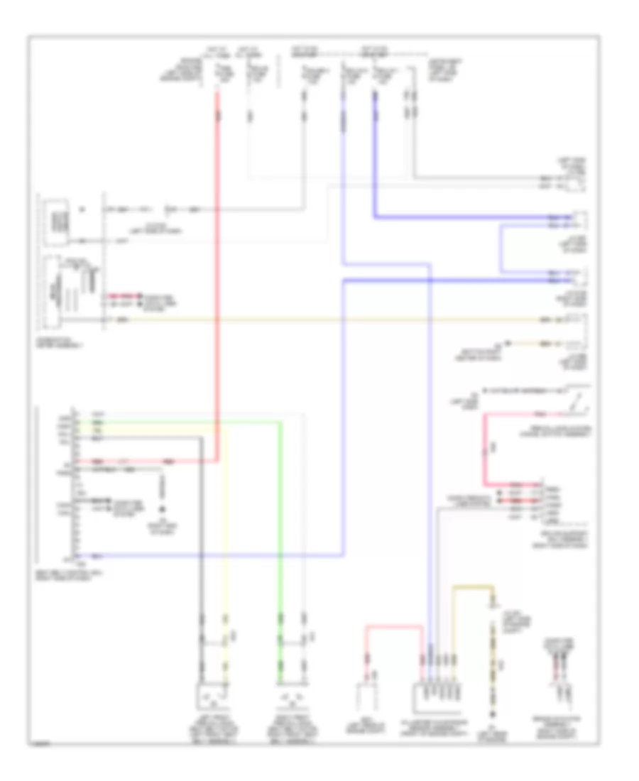 схема перед столкновением для Toyota Sienna XLE 2014