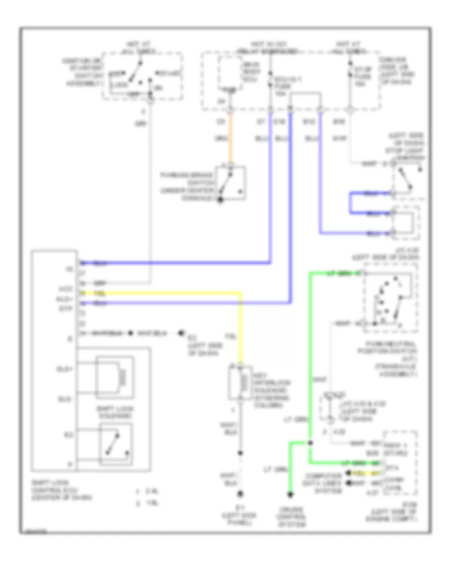 Shift Interlock Wiring Diagram for Toyota Matrix 2009