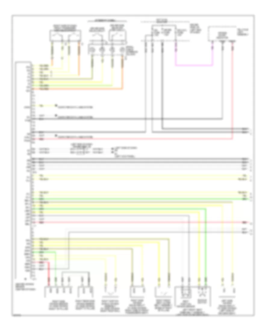Supplemental Restraints Wiring Diagram 1 of 2 for Toyota Matrix 2009