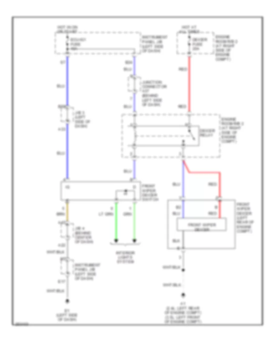 Front Deicer Wiring Diagram for Toyota RAV4 Limited 2007