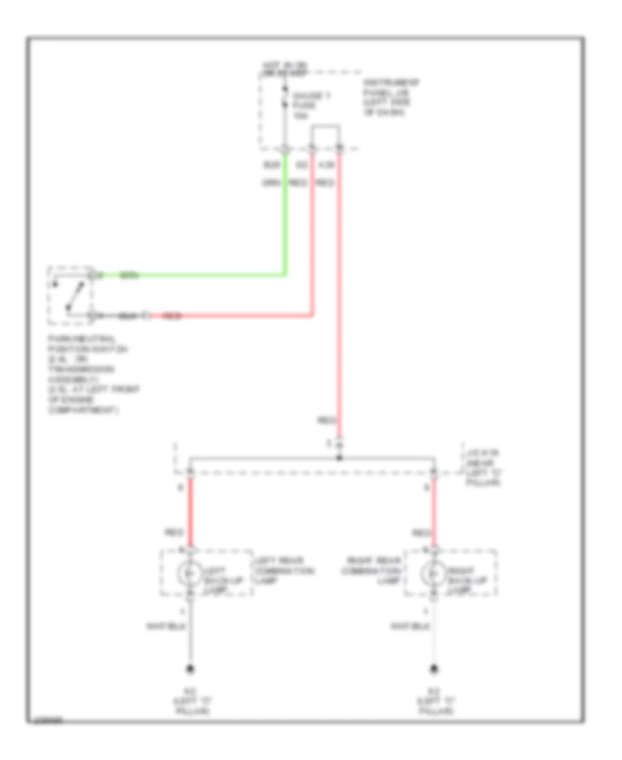 Back up Lamps Wiring Diagram for Toyota RAV4 Limited 2007