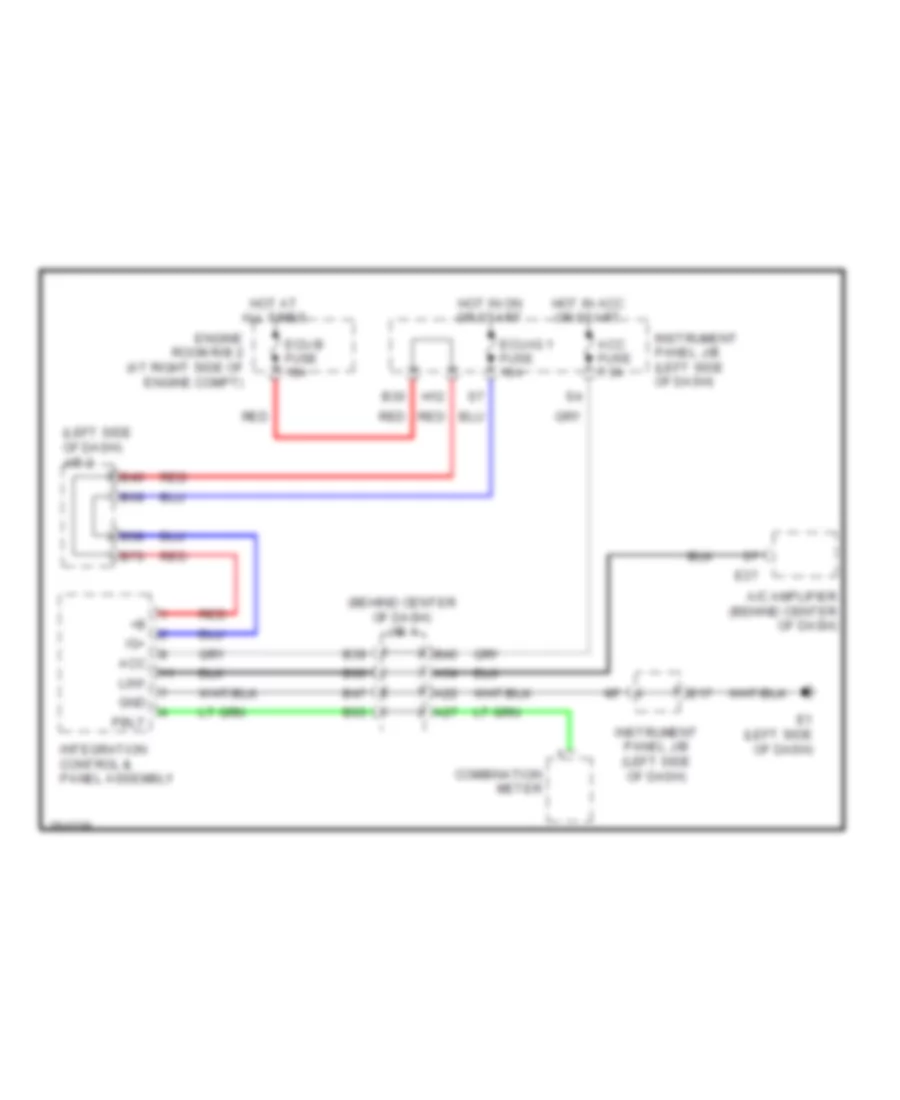 Clock Wiring Diagram with Auto A C for Toyota RAV4 Limited 2007