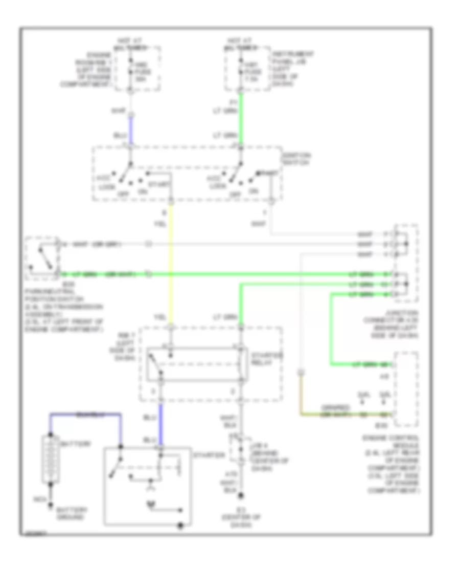 Starting Wiring Diagram for Toyota RAV4 Limited 2007