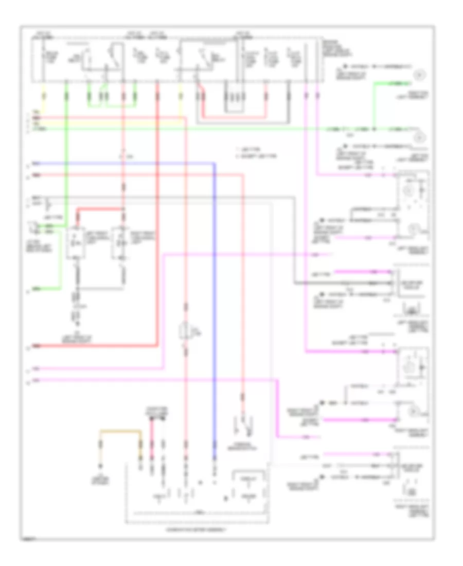 Headlamps  Fog Lamps Wiring Diagram, without DRL (2 of 2) for Toyota Prius Plug-in 2012