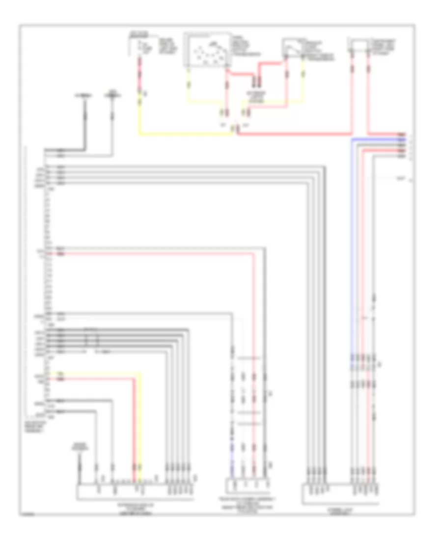 Navigation Wiring Diagram with Separate Amplifier 1 of 4 for Toyota Tacoma PreRunner 2014