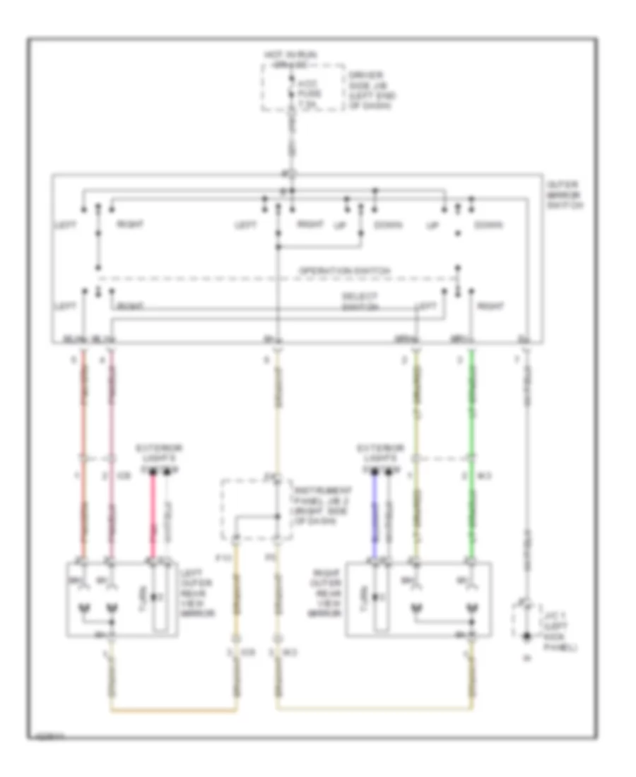 Power Mirrors Wiring Diagram for Toyota Tacoma PreRunner 2014